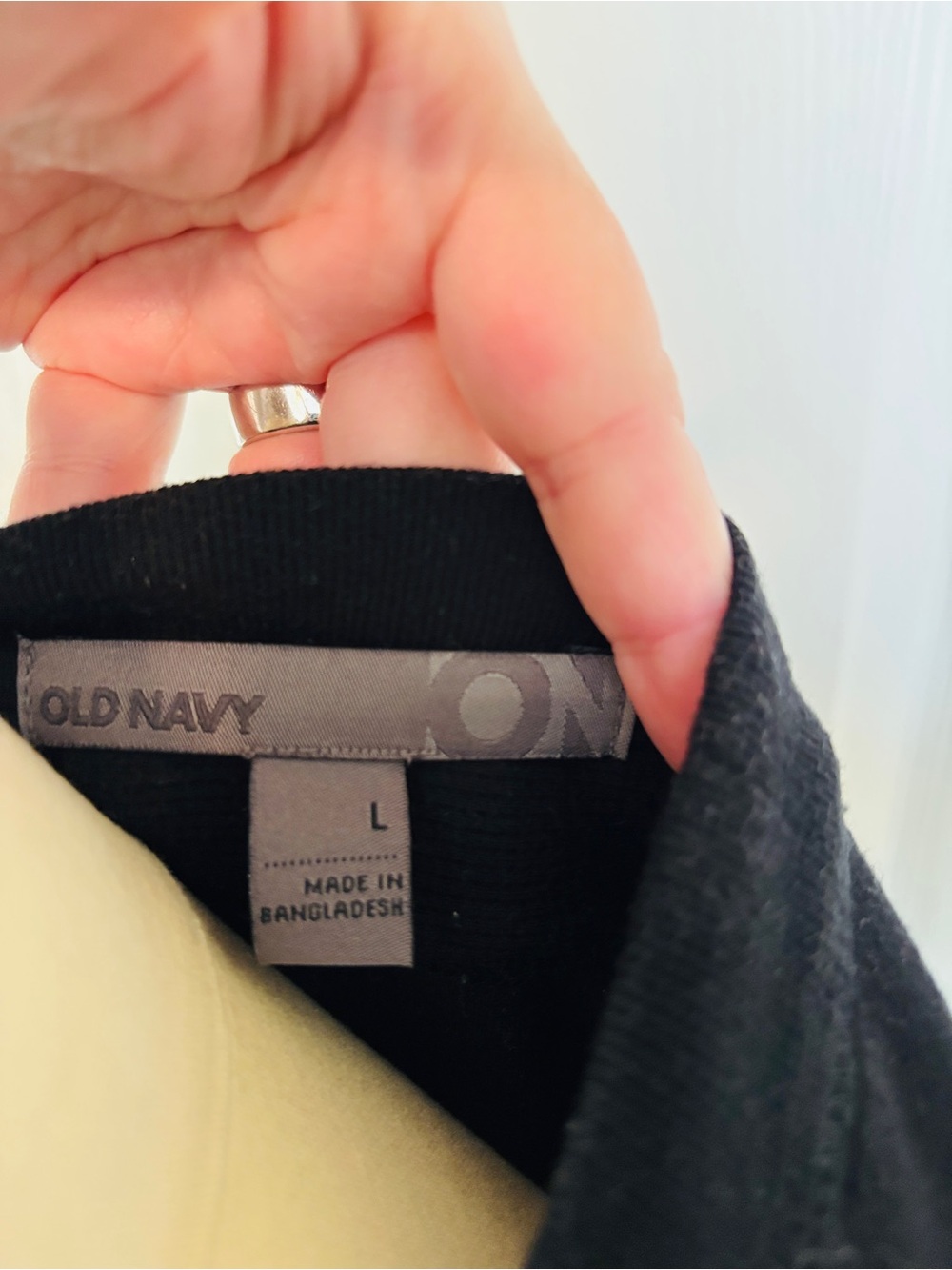 Old Navy Black Thermal Long Sleeve Shirt, Skull design in the front.